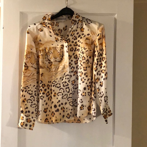 Vintage cheetah blouse - Picture 1 of 5